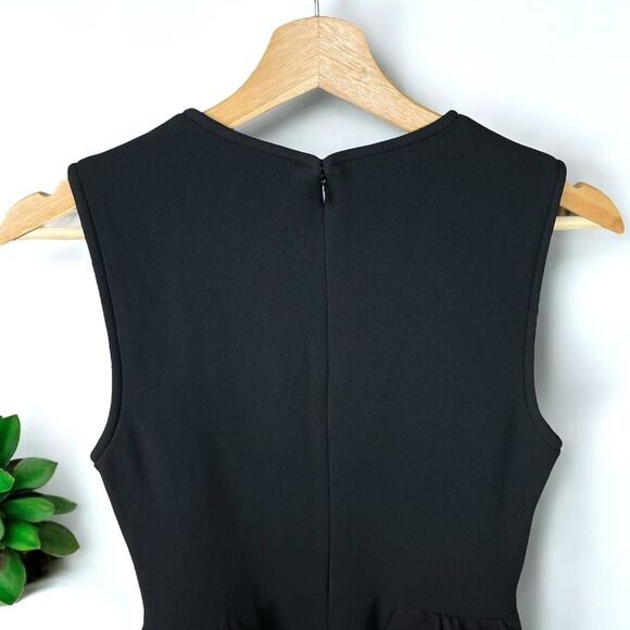 Tibi Wool / Cashmere Peplum Sheath Dress with Embroidered Eyelet Detail - Picture 7 of 9